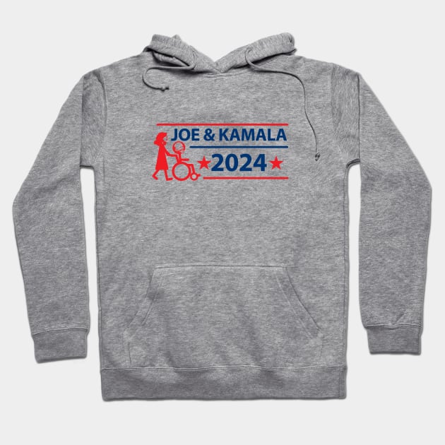 Joe and Kamala Humor 2024 Hoodie by cartogram